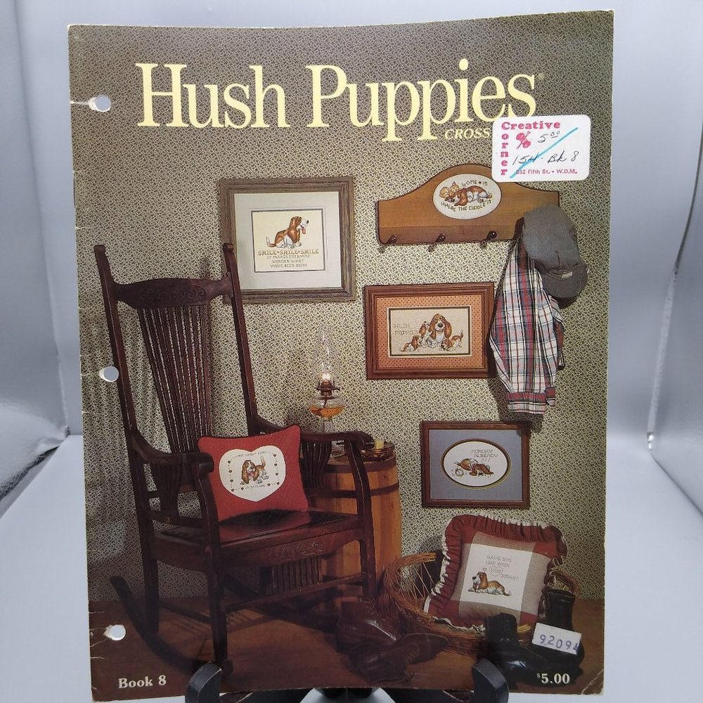 Vintage Cross Stitch Patterns, Hush Puppies, 1985 Stoney Creek Collection Book 8